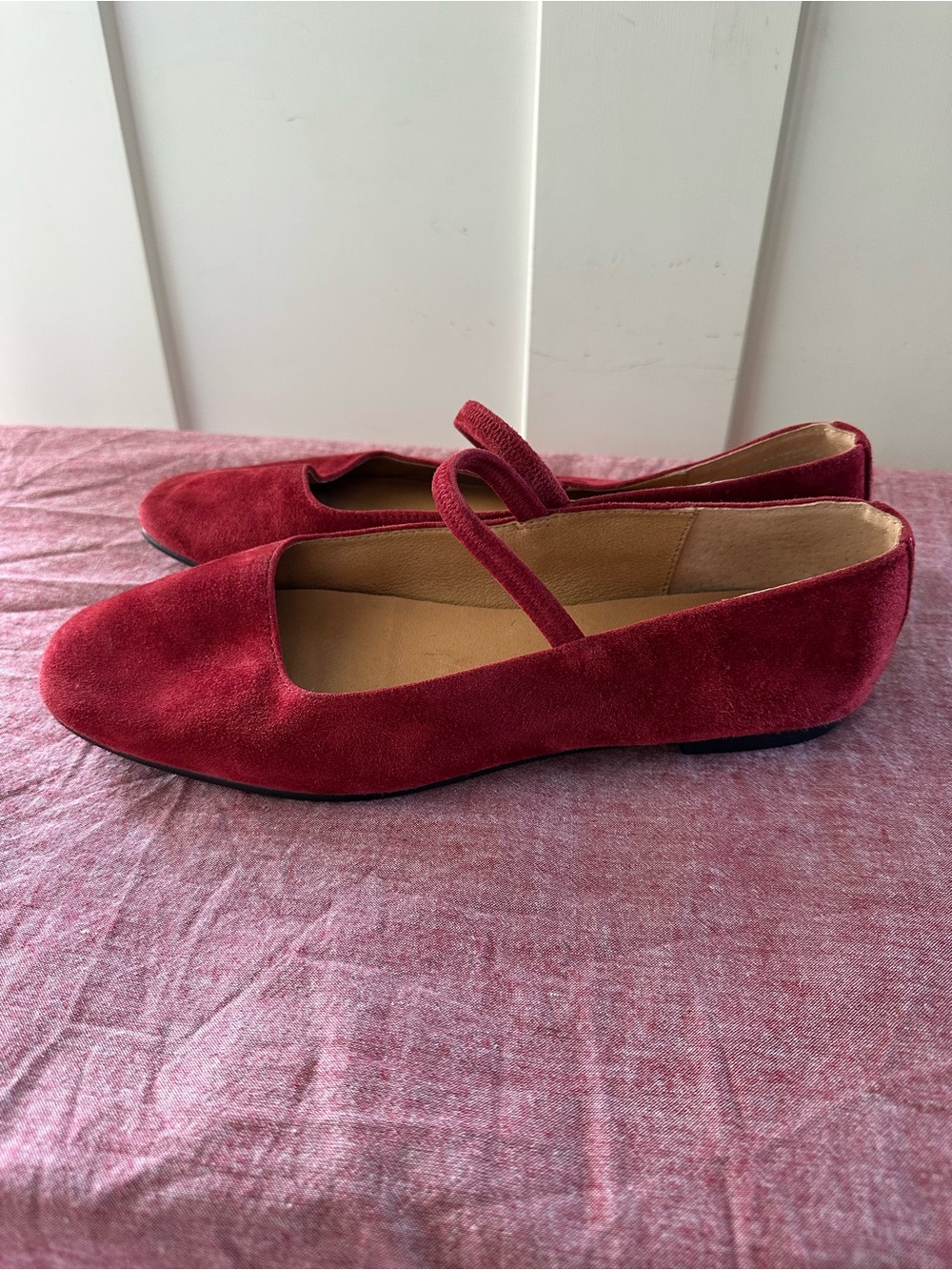 Madewell Greta Mary Jane Ballet Flats in Port Red - Picture 5 of 9